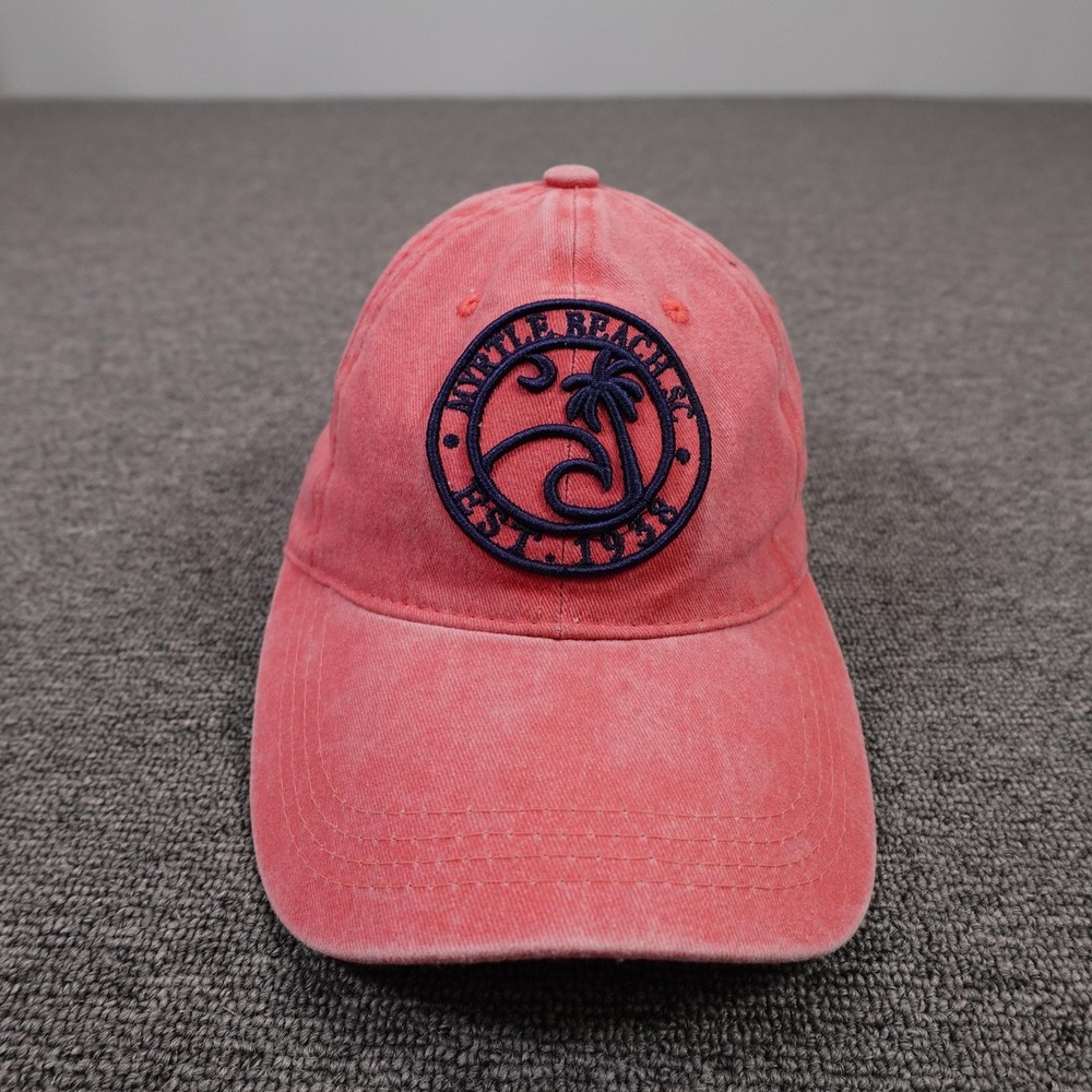 Tsunami Surf Shop Hat Cap Strap Back Mens One Size Pink Myrtle Beach Baseball